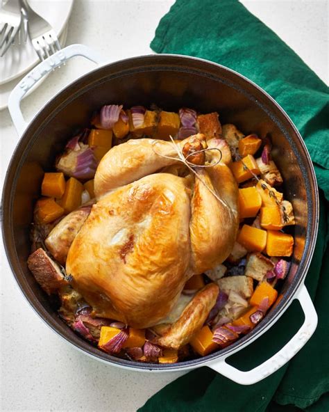 A Whole Roasted Chicken Dinner In A Dutch Oven The Kitchn