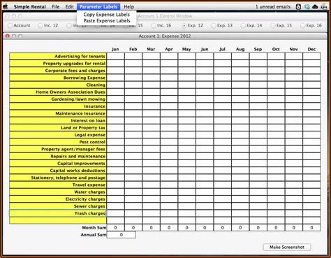 Small Business Income And Expenses Spreadsheet Template - Template 2 ...