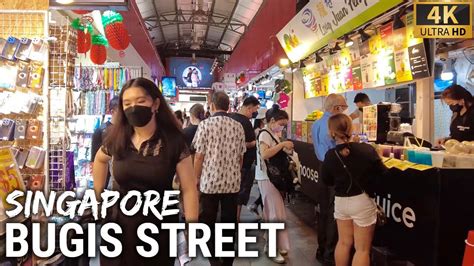 BUGIS STREET A Shopping Sanctuary In Singapore Walking Tour 4K