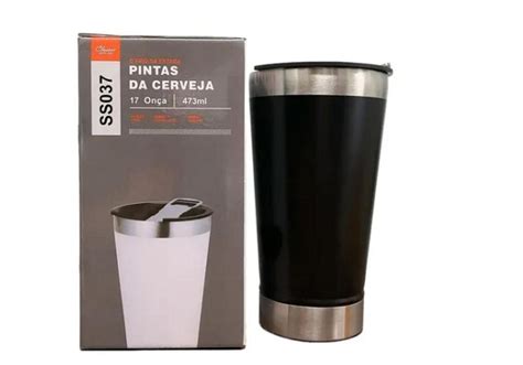 Copo Térmico Para Cerveja Café Chá Chopp 473ml C Tampa SHR Copos