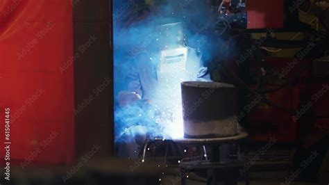 Metalwork Manufacturing Welder Producing Steel Details Welder