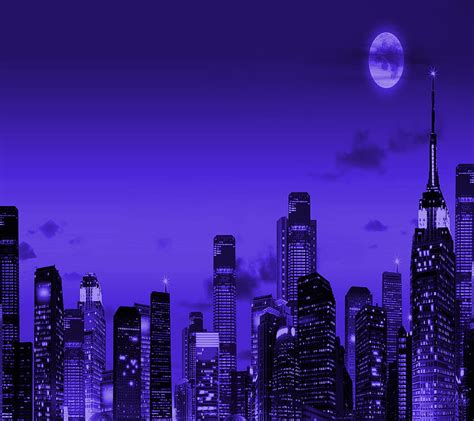 Ciudad Morada Fondo De Pantalla HD Peakpx