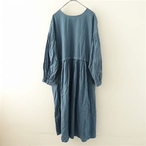 定価29万】ネストローブ アップサイクルリノ Nest Robe Upcyclelino ギャザース2wayワンピース F 2 2401