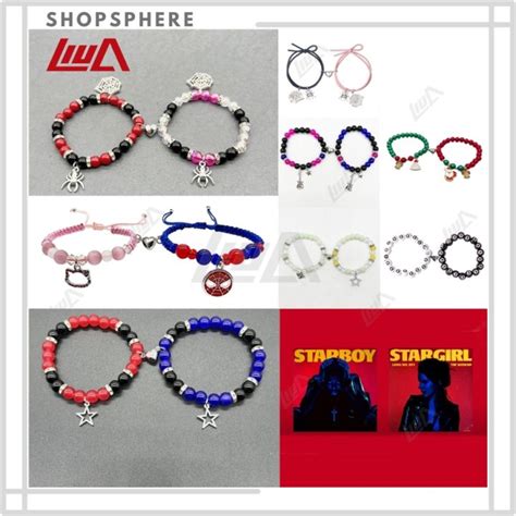 Shopsphere 2pcsset Spiderman Couple Bracelet Spider Man And Spider