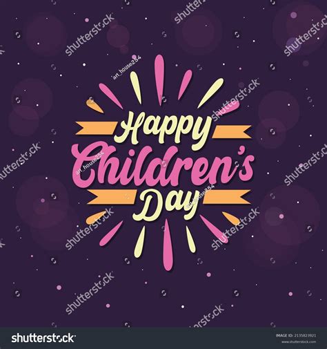 Happy Childrens Day Greeting Background Vector Stock Vector Royalty