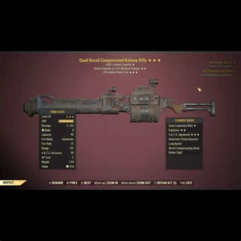 Qe Railway Rifle Fallout Game Items Gameflip