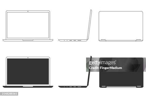 Vector Laptop Mockup点のイラスト素材／クリップアート素材／マンガ素材／アイコン素材 Getty Images