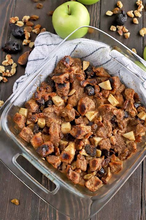 Whole Wheat Bread Pudding With Fruit And Nuts Foodal Recipe Wheat