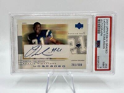 Upper Deck Graded Ladainian Tomlinson Rookie On Card Auto