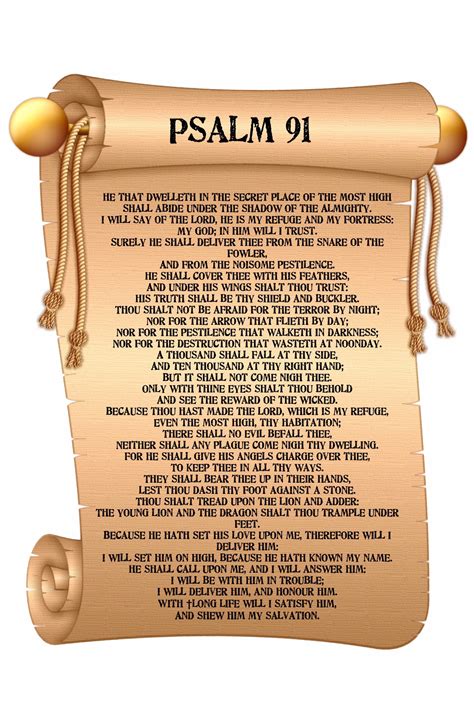 Psalm 91 Poster A4 Bible Poster Psalm 91 Scripture Wall Art Wisdom