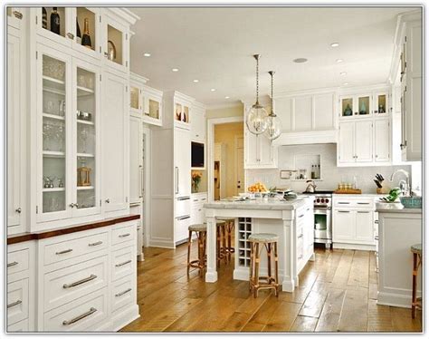 Tall White Kitchen Cabinet Modern Looks Extra Tall Upper Kitchen