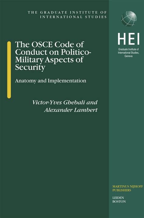 Preliminary Material In The Osce Code Of Conduct On Politico Military Aspects Of Security