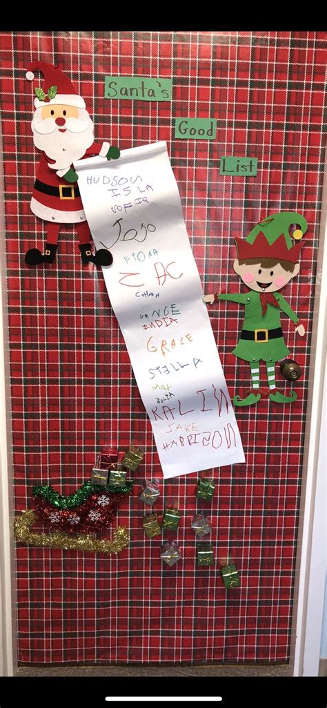 Christmas Door Preschool Classroom Santas Good List Classroom