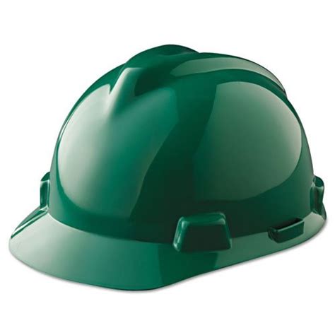 Msa V Gard Hard Hat With Fas Trac Iii Suspension