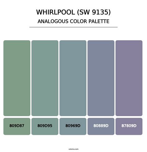 Sherwin Williams Whirlpool SW 9135 Paint Coordinating Colors And