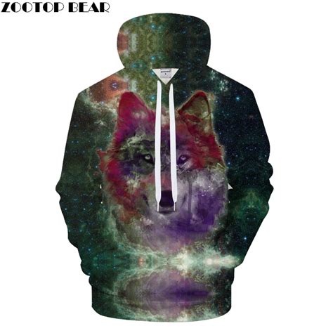 Buy Galaxy 3d Hoodies Men Women Hoody Wolf Sweatshirt