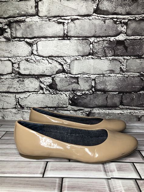 Dr Scholls Giorgie Nude Patent Leather Slip On Balle Gem