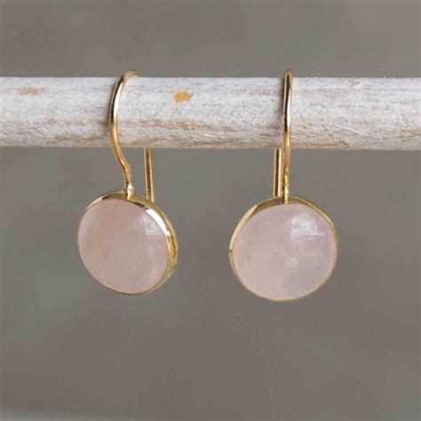 Rose Quartz Earrings Etsy