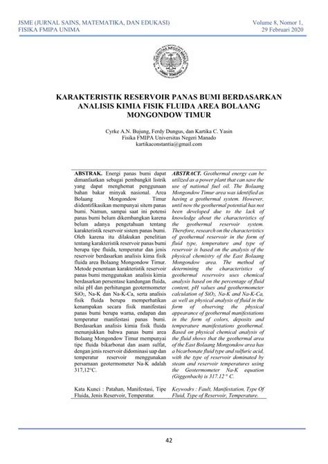 Pdf Karakteristik Reservoir Panas Bumi Berdasarkan Dokumen Tips