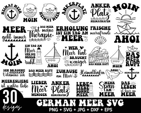 Deutsche Küste Svg Bundle Deutsche Küste Design Küstenlandschaft Svg