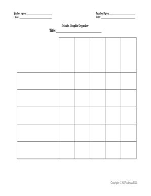 Fillable Online Matrix Graphic Organizer Title Fax Email Print PdfFiller