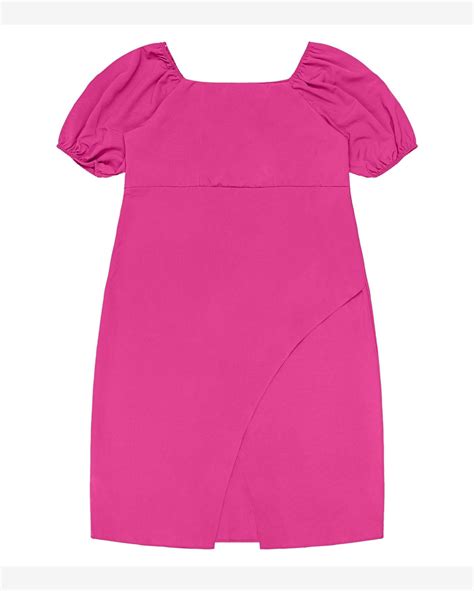 Riachuelo Vestido Midi Plus Size Em Crepe Secret Glam Rosa