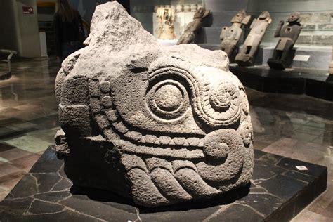 Aztec Stone Serpent Head Templo Mayor Museum At Site Of Az Flickr