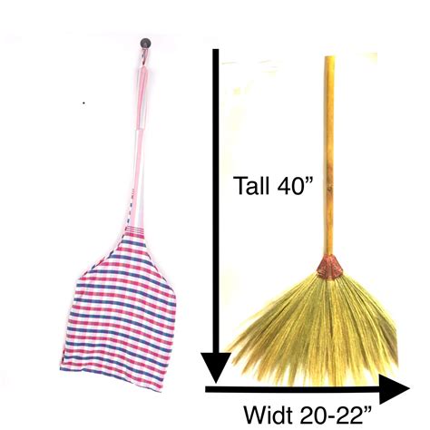 Buy 1 Piece Of Asian Broom Thai Natural Grass Broom With Bamboo Stick