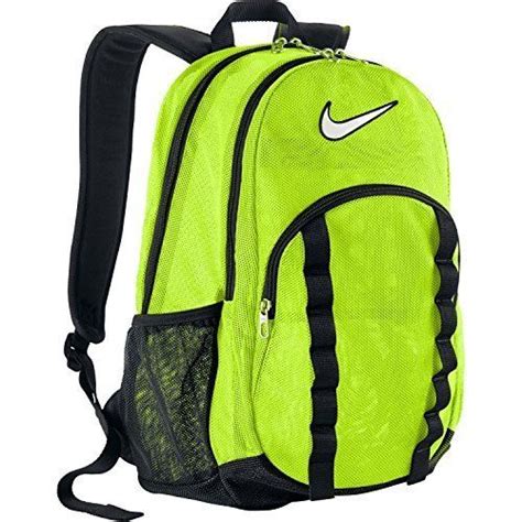 Stylish Nike Brasilia 7 Large Mesh Backpack Neon Yellow