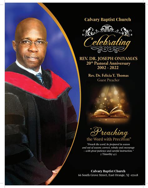 Calvary Baptist Pastor 20th Anniversary By Mldcommunications Issuu