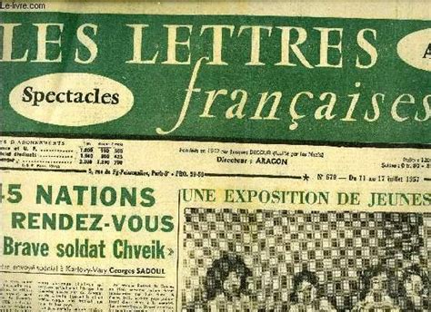 Les Lettres Fran Aises N 679 45 Nations Au Rendez Vous Du Brave