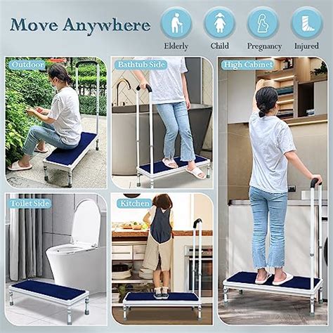 Step Stools For Adults Stepping Stool With Handle For Elderly 3 In 1