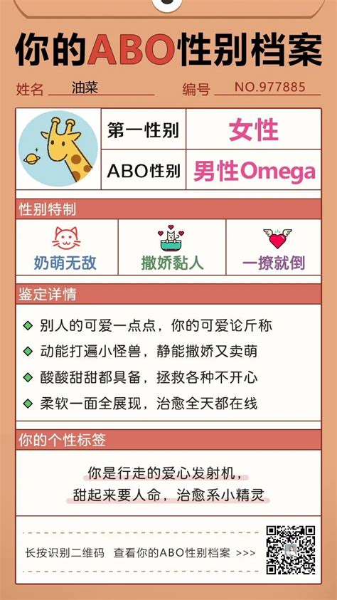 最近超火的的abo性别测试，你是哪一种？omega