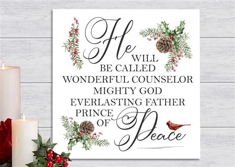 He Will Be Called Wonderful Counselor Mighty God Everlasting Etsy