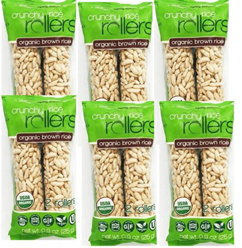 Friendly Grains Crunchy Rollers Organic Rice Snacks Crispy Puffed