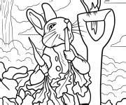 Coloriage Pierre Lapin gratuit à imprimer