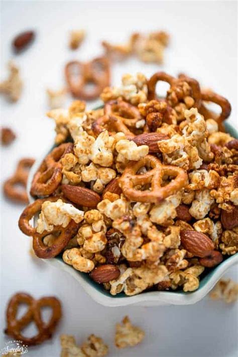 Easy Slow Cooker Caramel Corn Snack Mix Homemade