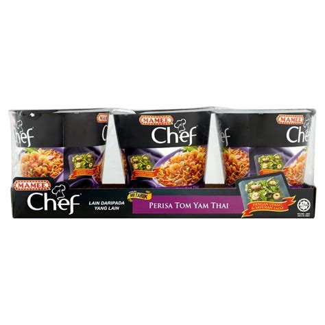 Mamee Chef Instant Noodles Creamy Tom Yam Flavour 3 X 72g MD1