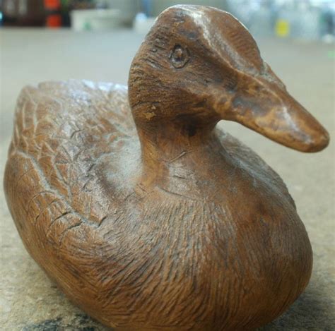 Hand Carved Wooden Duck Figurine Carving Hand Carved Wooden