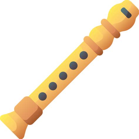 Flute 3D Basic Gradient icon