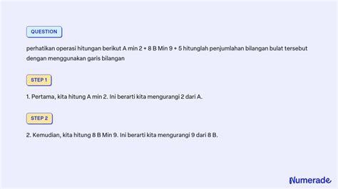 Solved Perhatikan Operasi Hitungan Berikut A Min B Min