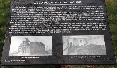 Weld County Court House Historical Marker