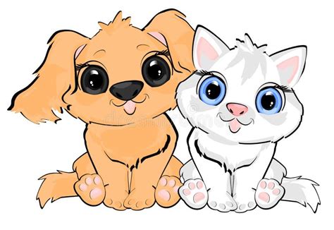 Perro Y Gato Stock De Ilustración Ilustración De Icono 215585329