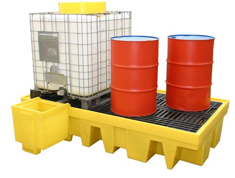 Northrock Safety Double IBC Spill Containment Unit With Grate Ibc