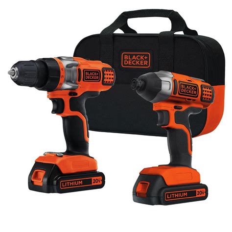 Black Decker Volt Max Lithium Ion Cordless Drill Driver And Impact