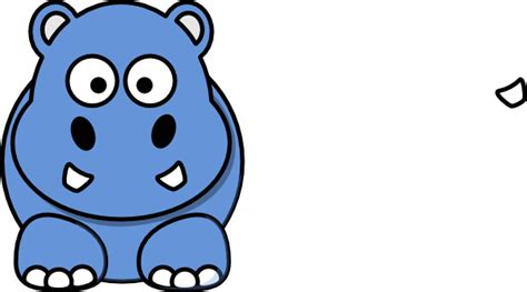 Blue Hippo Animated Clip Art at Clker.com - vector clip art online, royalty free & public domain