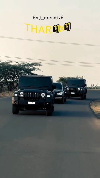 😈 Thar 4x4 ‼️ Mahindra Brand ⚠️ Black Thar 🎚️ Modified Status 😈 Shorts