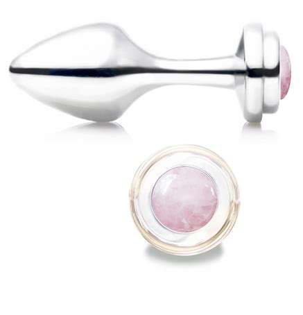 PLUGSMITH Anal Plug Silver Star Medium Rosenquarz PLUGSMITH By