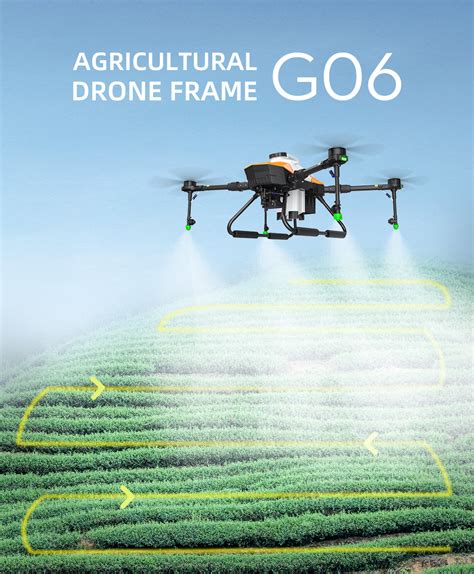 New Stock Eft G06 6l Agriculture Drone Four Axis 6kg Rc Agriculture Spray System Extension Rod