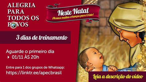 Dia De Treinamento Alegria Para Todos Os Povos Projeto Natal